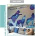 HO BEAR Starry Sky Galaxy Wolf Room Decor Wall Decal and Glow Moon Star Stickers Teen Bedroom Wall Decor Murals