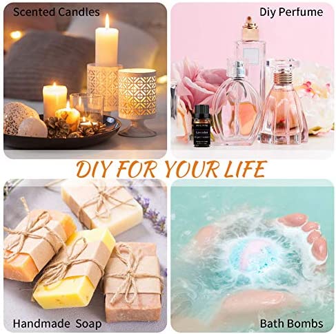 Lavender Essential Oil Organic for Diffuser, Skin, Soap & Candle Making - 100% Pure, Undiluted, Natural Aromatherapy Fragrance Oils 10ML - Christmas Gift Lavender Oil Essential Oil