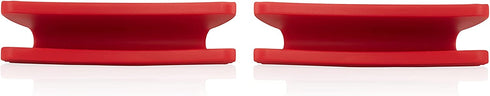 Le Creuset Silicone Set of 2 Handle Grips, 5" x 2 1/2" each, Cerise
