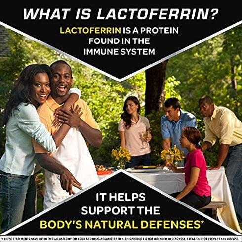 Airborne Gold 300mg Lactoferrin Capsules, Immune Support Lactoferrin Supplement - Helps Support The Body's Natural Defenses with Protein Found In The Immune System, 60 Capsules