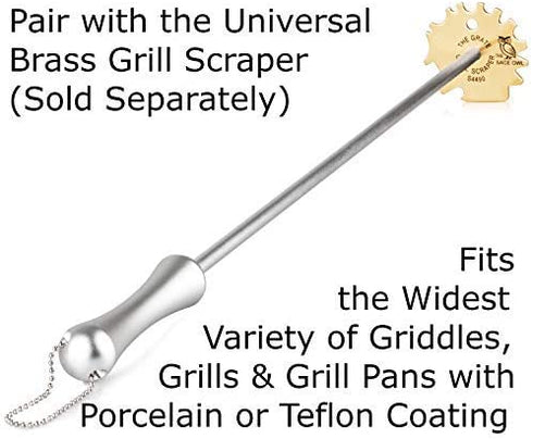 The Grate Grill Scraper Long Handle - Combine This with Your Grate Grill Scraper to Clean Your BBQ Grill While It is Still HOT! - Safer Than a Wire Brush