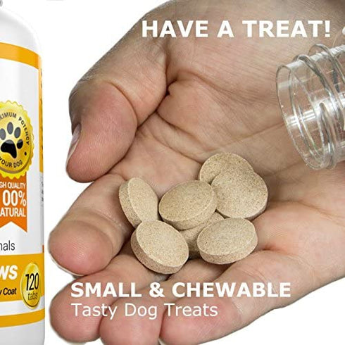 Amazing Omega 3 for Dogs - Dog Fish Oil Supplements for Shiny Coat, Joint, and Brain Health - 120 Bacon Flavor Chews