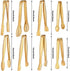 8 Pieces Gold Tongs Mini Serving Tongs Set Small Kitchen Appetizer Tongs Stainless Steel Sugar Cube Tongs for Tea Party Coffee Bar Cooking