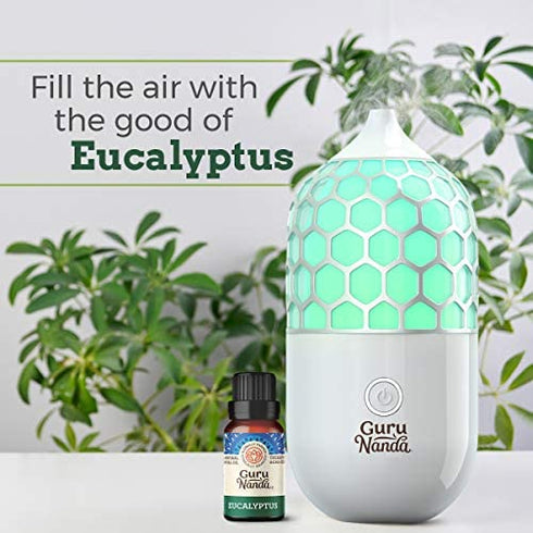 GuruNanda Eucalyptus Essential Oil (Pack of 2X 15 ml) - Pure Therapeutic Grade Eucalyptus Oil for Congestion Relief, Perfect for Aromatherapy, Calming Stress, Diffuser Oil, Hair Care & Skin Care Oil