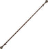 Vimayta 1 inch Curtain Rod with Resin Twisted Birdage Finials, 28 to 48 Inches Adjustable Curtain Rod, Single Curtain Rod Farmhouse Style, Antique Brown