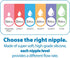 Dr. Brown’s Natural Flow® Level 3 Wide-Neck Baby Bottle Silicone Nipple, Medium-Fast Flow, 6m+. 100% Silicone Bottle Nipple, 2 Pack
