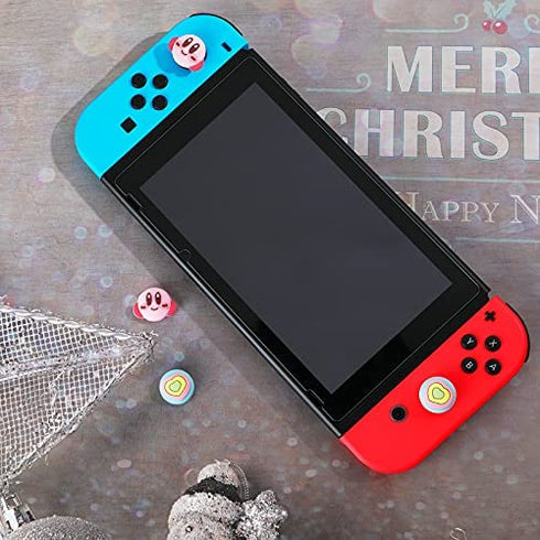 Owngen Cute Thumb Grip Caps for Nintendo Switch / Lite / OLED, Kawaii Magic Moon Joy-Stick Button Stick Cover 3D Analog Ergonomic Cap for NS Controller Joy-Cons (Pink)