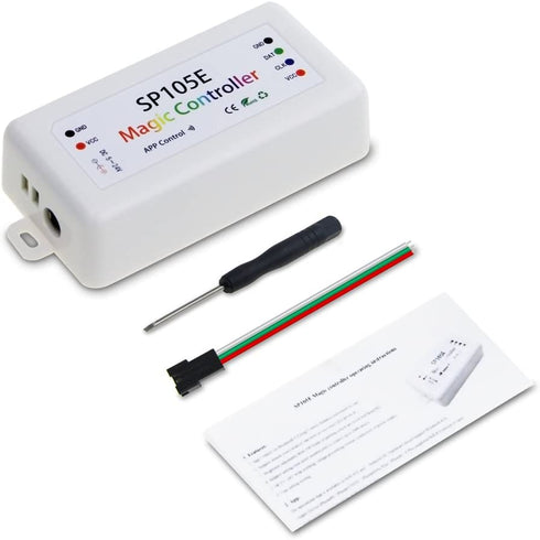 ALITOVE Wireless Bluetooth Magic Dream Color LED Light Controller iOS Android DC5V~24V Great for WS2811 WS2812B WS2801 SK6812 Individually Addressable Programmable LED Strip Pixel Module Panel Lamp