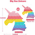 HiUnicorn Big Large Pop Unicorn Fidget Toy Easter Gifts for Girls Kids, Jumbo Mega Poppers Push Bubbles Pink Rainbow, Giant Classroon Party Game Educational Toy Keep Busy and Focus