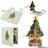 eZAKKA Christmas Cards, 3D Christmas Cards Pop Up Holiday Greeting Gifts Cards with Envelopes for Xmas Merry Christmas New Year, 5-Pack