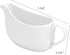 Yesland 15 oz Gravy Boat and Tray, Ceramic White Gravy Sauce Boat with Saucer Stand for Dining, Holiday Meals & Parties