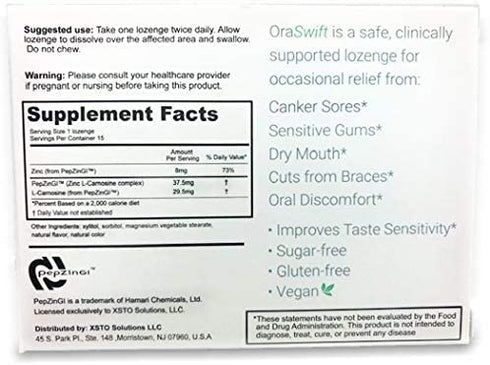 OraSwift All Natural Canker Sore Medicine and Mouth Sores Relief | Effective for Mouth Ulcers, Cold Sores, Dry Mouth, Stomatitis, Gingivitis | Supports Fast Healing of Mucosal Lining in The Mouth