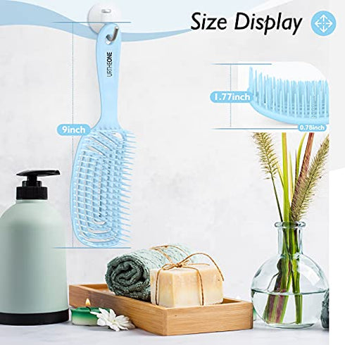 Hair Brush,Detangling Hair Brushes, Detangler Curved Vented HairBrush for Women Men Black Natural Curly Wet Dry Thick Straight Long Hair, Afro American Type 3a-4c, Comfortable Grip ,Easy to Clean