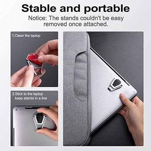 ZELMINE Computer Keyboard/Calculator/Laptop Stand, Portable Anti-Slip, Zinc Alloy,Keyboard Stands Compatible with MacBook Air/Pro, Lenovo, Dell XPS, HP, 10-15.6 Inches Laptops and Keyboards?Grey?