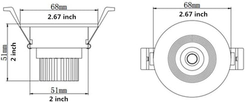 LightingWill 2inch LED Dimmable Downlight, 3W COB Recessed Ceiling Light, Warm White 3000K-3500K, CRI80, 25W 220LM Halogen Bulbs Equivalent, White (4 Pack)