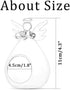 Sziqiqi Hanging Clear Glass Angel Candle Holders 4 Pcs for LED Tea Light and Tiny Air Plant Terrarium Container for Home Room Decoration Christmas Bautizo Ceremony Ornaments