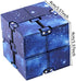 CABAX Infinity Fidget Cube for Kids and Adults, Stress and Anxiety Relief Cool Hand Mini Kill Time Toys Infinite Cube for Add, ADHD (Blue Galaxy Space)