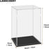 LANSCOERY Clear Acrylic Display Case Assemble Countertop Box Cube Organizer Stand Dustproof Protection Showcase for Action Figures Toys Collectibles (6x6x10 inch; 15x15x25cm)