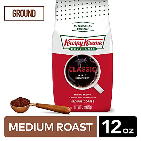 Krispy Kreme Classic, Ground Coffee, Medium Roast, Bagged 12 oz