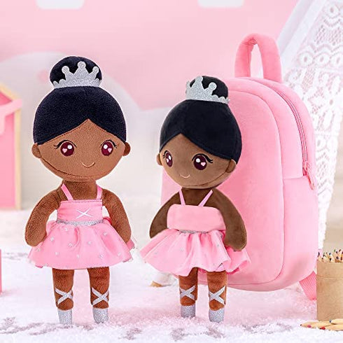 Gloveleya Toddler Backpack Kids Backpack with soft ballerina baby doll Age 2+