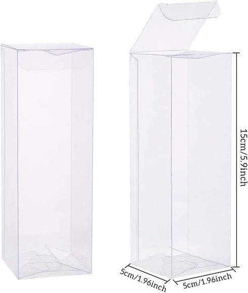BENECREAT 30PCS 6x2x2" Clear Favor Boxes Gift Packing Boxes for Wedding Party Favors Desserts