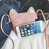 Delphinus Cute Cat Crossbody Bag, Little Girls Purses Cute Cat Bag with 1 Mini Coin Purse Cat Headband and Elastic Hair Ties, 4 Pack