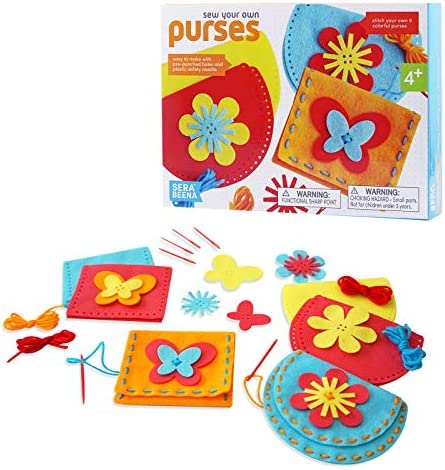 Serabeena Sew Your Own Purses - Easy and Fun to Do Sewing Kit for Kids