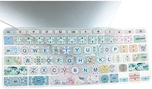 Silicon Keyboard Cover for Lenovo Chromebook C330 11.6" 2019/2018 /ChromebookFlex 11 /Chromebook N20 N21 N22 N23 100e 300e 500e 11.6"/Chromebook N42 N42-20 14 inch, Bohemian Pattern