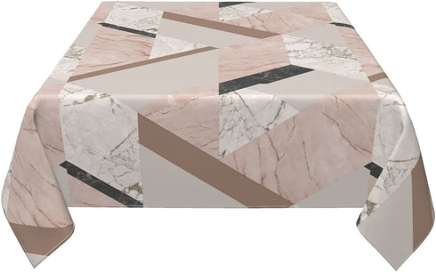 BLUBLU Square Table Cloth 60" X 60" Washable Table Cover Marble Waterproof Tablecloths for Kitchen and Dining Room Wedding and Parties