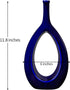 Samawi Blue Ceramic Vase/12 inch/Flowers Home Decor Decorative Blue Vase Modern/Geometric Vase/Peephole Vase for Living Room/Bedroom/Dining Table