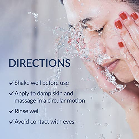 Plexaderm Peppermint Exfoliating Skin Cleanser, Hydrating Facial Cleanser, Gentle Cleanser for Pore Minimizer & Acne Face Wash, Exfoliating Cleanser