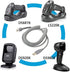 SinLoon Symbol Ls2208 USB Cable, USB A to RJ45 Coiled Spiral Extension Cable, Symbol Barcode Scanner Ls2208ap Ls1203 Ls4208 Ls4278 Ds6707 Ds6708 USB Cable,(10ft,3M)