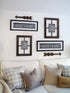TIMEYARD Farmhouse Wall Decor Window Frame, Wooden Window Pane with Arrows Decor, Rustic Wall Art for Entryways, Living Room, Dining Room, Bedroom, Bathroom, 13in L x 2.2in W, Dark Brown, 2set