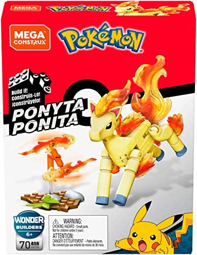 Mega Construx Pokemon Power Pack Ponyta Construction Set with Character Figures, Building Toys for Kids (70 Pieces)