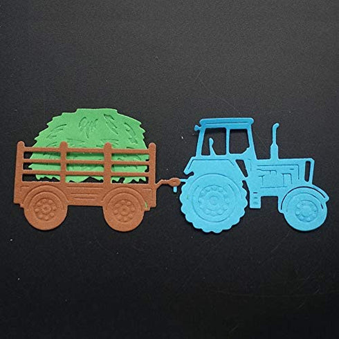 Cutting Dies Metal, Truck Decoration Embossing Stencils for DIY Scrapbooking Photo Album Decorative DIY Paper Cards Making Gift, Farm Truck Metallic Die Cut