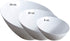 Party Essentials Disposable Hard Plastic Contemporary Angle Bowl, 8-Count, 8 oz, White
