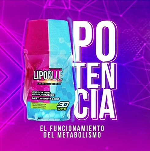 LIPOBLUE Clasico - 100 Percent Natural - Ayuda A Reducir Tallas - Componentes Aceleran Metabolismo - Eleva Niveles De Energia, 30 Count (Pack of 1)
