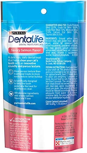 Purina Dentalife Dental Treats For Cats Savory Salmon