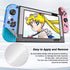 DLseego Switch Skin Sticker Pretty Pattern Full Wrap Skin Protective Film Sticker Compatible with Switch-Blue and Pink Sailor Moon