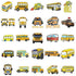School Bus Stickers - 100pcs Bus Stickers Vinyl Waterproof Stickers for Adults Teens Girls Boys Toddlers Kids for Journaling Water Bottle Hydroflask Laptop Decor