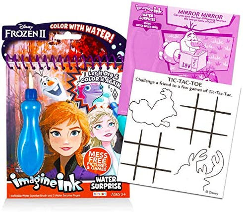 Disney Minnie Mouse Paint with Water for Kids Toddlers Bundle Set ~ 3 Mess-Free Paint Books with Water Surprise Brushes (Featuring Minnie Mouse, Disney Frozen, and Disney Princess)