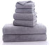 MOONQUEEN Ultra Soft Towel Set - Quick Drying - 2 Bath Towels 2 Hand Towels 2 Washcloths - Microfiber Coral Velvet Highly Absorbent Towel for Bath Fitness, Bathroom, Sports, Yoga, Travel-Grey 6 Pcs