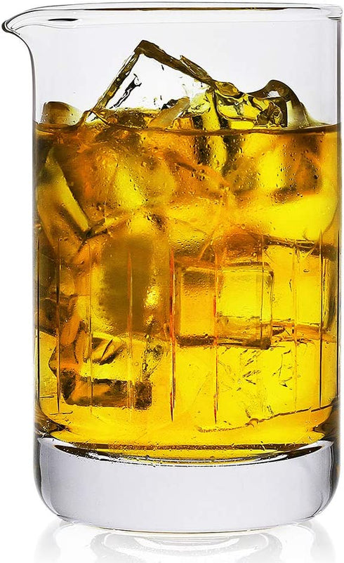 Crystal Mixing Glass,Professional Extra Large 20 OZ Crystal Cocktail Mixing Glass,Lead-Free Stir Glass,Premium Seamless Design - Great Gift Idea-Professional Quality (20 OZ)