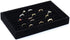 Foraineam 4 Pack Velvet 7 Slots Ring Earrings Showcase Trays Holder Drawer Insert Jewelry Display Organizer