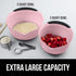 Gorilla Grip Mixing Bowls Set of 2, Slip Resistant Rubber Bottom, Nesting Baking Bowl, Soft Wide Handle, Easy Pour Spout, Electric Mixer and Dishwasher Safe, Kitchen Essentials, 5 QT, 3 Quart, Pink