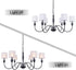 Wellmet Chandelier Shades,ONLY FOR CANDLE BULBS,Clip-on Fitter Lamp Shades,Set of 6 , 5.5"x5.5"x 5", Gauze White