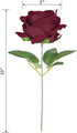 ETERNAL ANGEL Artificial Flowers Dark Red Fake Roses Real Looking Flannelette Flowers with Stem for DIY Arrangements Wedding Bouquets Centerpieces Bridal Shower Party Home Decorations- 16 Pcs