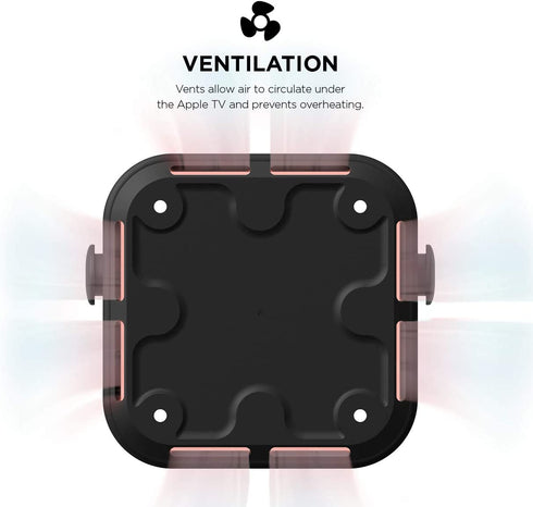 elago TV Wall Mount Compatible with Apple TV Mount, Compatible with Apple TV 4K / HD and All Models - Prevents overheating, Powerful Magnets, Premium Silicone