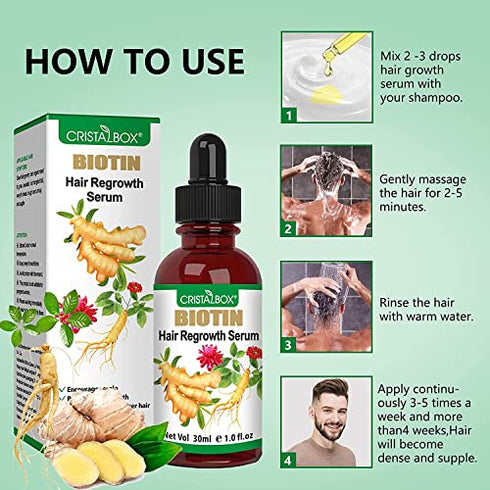 5 PACK Ginger Oil for Hair Growth,Hair Growth Serum,Biotin Hair Growth Oil,Hair Growth Ginger Serum for Men and Women,Hair Growth Treatment,Hair Loss Treatment,Promotes Thicker,Growth Hair