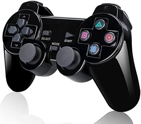 BLUE LAKE Performance 2 Pack Wireless Controller 2.4G Compatible with Sony Playstation 2 PS2 (Jet Black)
